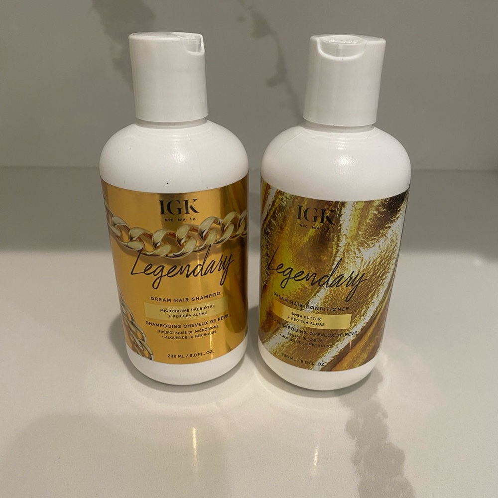 New IGK Legendary Shampoo and Conditioner Full Size Set